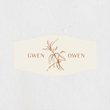 "Ovalon" - Wedding Favor Stickers in Terracotta by Pati Cascino - Front