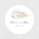 "Painted Leaves" - Wedding Favor Stickers in Coconut by Owl and Toad - Front