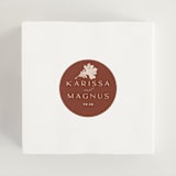"Leaf Cascade" - Wedding Favor Stickers in Latte by Alethea and Ruth - In use
