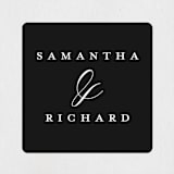 "whimsical ampersand" - Wedding Favor Stickers in Black Tie by Laura Hamm - Front
