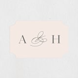 "Anson" - Wedding Favor Stickers in Latte by Kristie Kern - Front