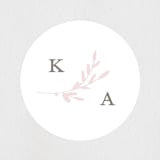 "Gathered" - Wedding Favor Stickers in Blossom by Kimberly FitzSimons - Front