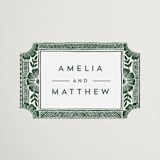 "Block Print Frame" - Wedding Favor Stickers in Fern by Katharine Watson - Front