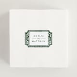 "Block Print Frame" - Wedding Favor Stickers in Fern by Katharine Watson - In use