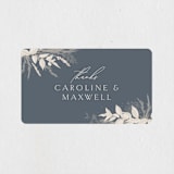"Winter White Botanicals" - Wedding Favor Stickers in Slate by Erin Deegan - Front