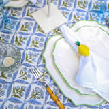 "Verbena Tablecloth, 70" x 118"" - Tablecloths in purple by Jenny Roberts