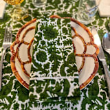 "Bird of Paradise Round Tablecloth, 110"" - Tablecloths in blue by Jenny Roberts