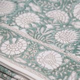 "Sage Fandango Tablecloth, 90" x 132"" - Tablecloths in blue by Jenny Roberts