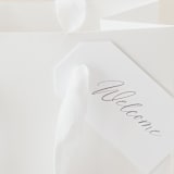 "White Gift Bag with 'Welcome' Gift Tag" - Welcome Bags in white by Lavender and Pine Gifting