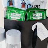 "Black Gift Bag with 'Welcome' Gift Tag" - Welcome Bags in black by Lavender and Pine Gifting