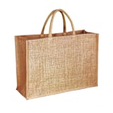"LARGE Jute Bags 10 Pack" - Welcome Bags in natural by Veronica Esquino