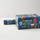 "Hanukkah symbols" - Wrapping Paper Roll in Frost by Natalia Gonzalez
