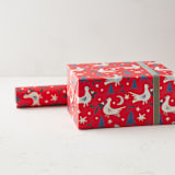 "Mistletoe Doves" - Wrapping Paper Roll in Cinnamon by Evie Janssens