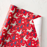 "Mistletoe Doves" - Wrapping Paper Roll in Cinnamon by Evie Janssens
