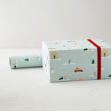 "Snowy Village" - Wrapping Paper Roll in Frozen by Ellen Schlegelmilch
