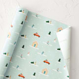 "Snowy Village" - Wrapping Paper Roll in Frozen by Ellen Schlegelmilch