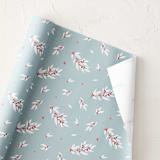 "White Christmas" - Wrapping Paper Roll in Blue Spruce by Paola Benenati