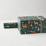 "Woodland Botanical" - Wrapping Paper Roll in Forest by Cass Loh
