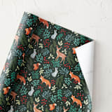 "Woodland Botanical" - Wrapping Paper Roll in Forest by Cass Loh