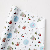 "winter town" - Wrapping Paper Roll in Frost by Elizabeth Bishop