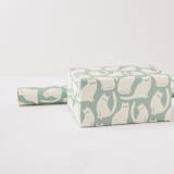 "White Cats Parade" - Wrapping Paper Roll in Teal by The Minty Elephant