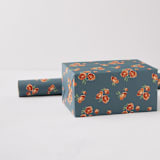 "Navy Wrap" - Wrapping Paper Roll in Navy by Aubrey Fairchild