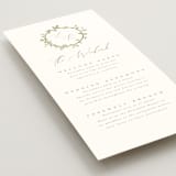 "Canopy" - Wedding Weekend Itinerary Cards in Ivy by Everett Paper Goods - Detail