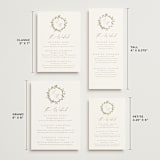 "Canopy" - Wedding Weekend Itinerary Cards in Ivy by Everett Paper Goods - Formats Available