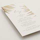 "Gilded Palm" - Wedding Weekend Itinerary Cards in Sand by Melinda Denison - Detail