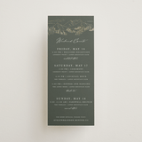 "Peaks" - Wedding Weekend Itinerary Cards in Hunter by Sarah Brown - Front