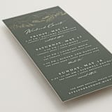 "Peaks" - Wedding Weekend Itinerary Cards in Hunter by Sarah Brown - Detail