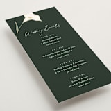"Elegant Lillies" - Wedding Weekend Itinerary Cards in Forest by Stacey Meacham - Detail