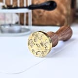 "Gardenias- 25mm Wax Seal Stamp" - Wax Seal Stamps in brass by Inkspiringletters