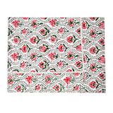 "Plumeria Table Runner" - Runners in blue by Jenny Roberts