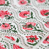 "Plumeria Table Runner" - Runners in blue by Jenny Roberts