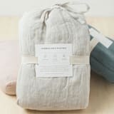 "Stone Washed Linen Quilted Playmat - Natural" - Kids Blankets and Throws in gray by Powered By People