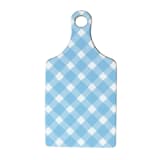 "Serving Board w/Handle - Gingham Blue" - Cheese Boards in blue by Clairebella