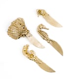 "Sea Spreader Set" - Cheese Knives in brass by Shelton Metal