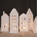 "Village House - Stepped Gable Roof - 7.9"" - Christmas Decorations in white by Räder Designs