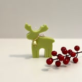 "Green Reindeer Candle" - Christmas Decorations in green by Over By The Moon
