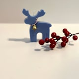 "Blue Reindeer Candle" - Christmas Decorations in blue by Over By The Moon