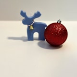 "Blue Reindeer Candle" - Christmas Decorations in blue by Over By The Moon