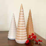 "Snowy Fir Trees Set of Three" - Christmas Decorations in white by Ann Nygard