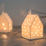 "Village House - Stars - 3.9"" - Christmas Decorations in white by Räder Designs