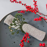 "Green felt napkin rings set of 6" - Christmas Decorations in green by Decomundo Home