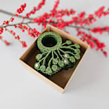 "Green felt napkin rings set of 6" - Christmas Decorations in green by Decomundo Home