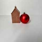 "Tall Brown House Candle" - Christmas Decorations in brown by Over By The Moon