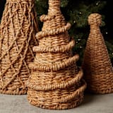 "Tall Rope Christmas Tree Set of 3" - Christmas Decorations in brown by Aahlada Chennupati