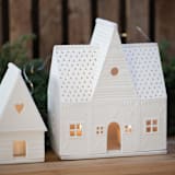"Village House - Gingerbread House Large - 7.9"" - Christmas Decorations in white by Räder Designs