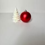"Small White Christmas Tree Candle" - Christmas Decorations in white by Over By The Moon